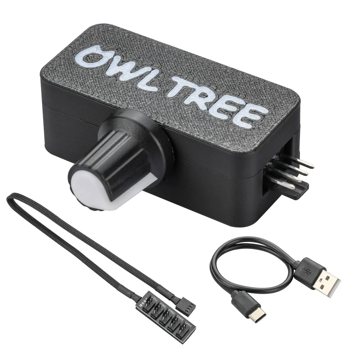 LORDWORLD LORDWORLD 4-Pin 12V PWM Fan Controller with Type-C Cable &amp; 5-Way Hub — product photo