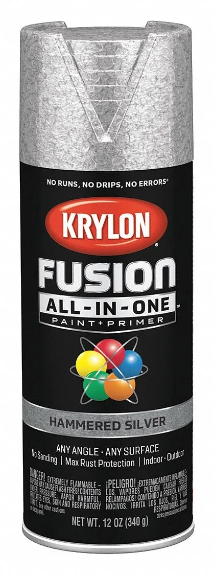 Krylon Krylon K02788007 Hammered Spray Paint Silver Gloss Solvent 12 oz — product photo