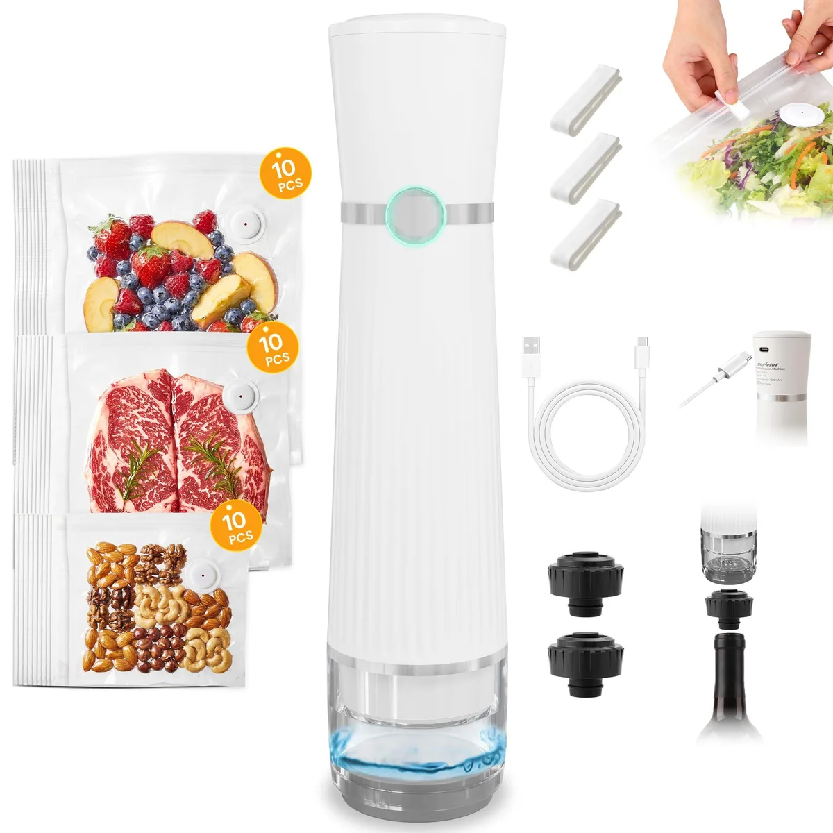  FoodSaver ZVS001WT vacuum sealer 1200mAh 0.52 lbs White — product photo