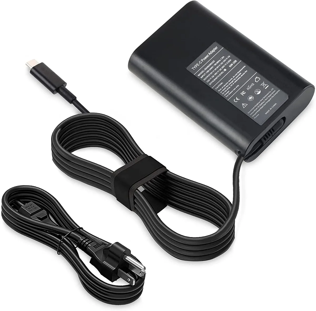myVolts myVolts 65W USB-C AC Adapter for Dell XPS 12 9250 9350 9360 9365 Latitude 7275 7370 7375 — product photo