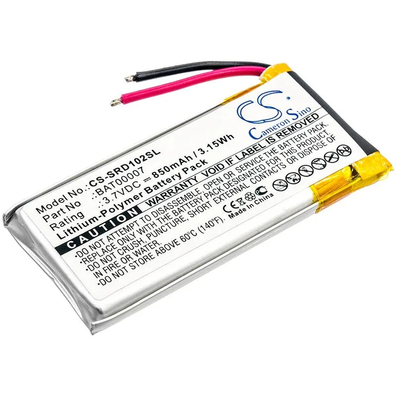 Small rectangular replacement battery for Cardo Packtalk Duo headset
