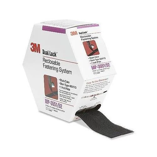 3M 3M MP3551 Dual Lock Foam Tape Black 1in x 5yd 0.23in Thick — product photo