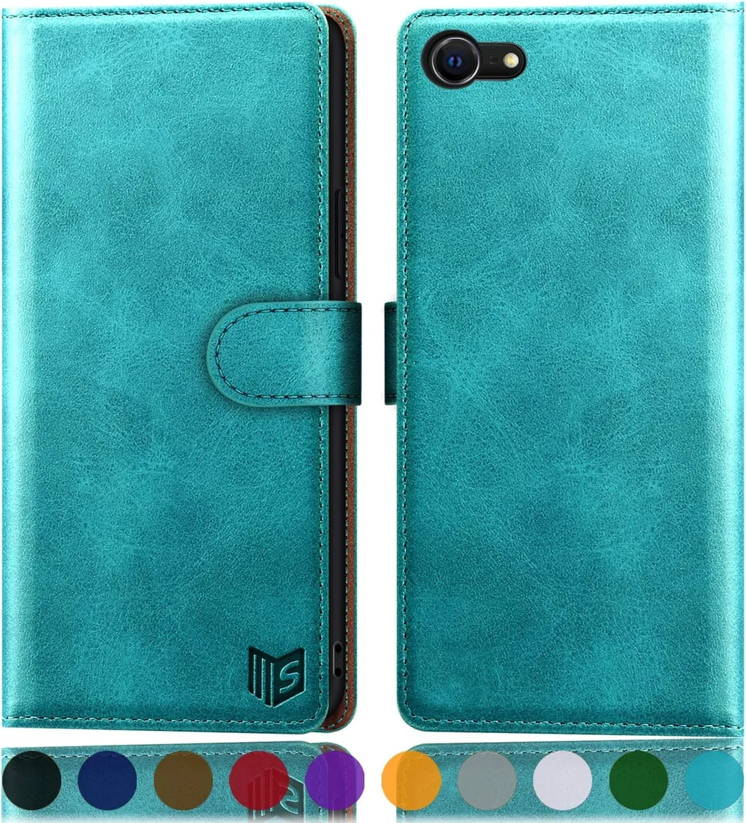 Transcend Transcend RFID Blocking Wallet Case for iPhone 7/8/SE2/SE3 4.7" Blue Green — product photo