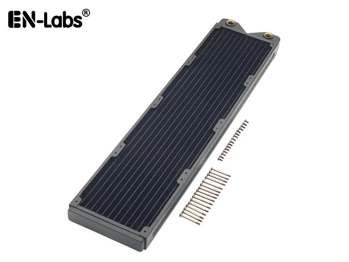 EN-Labs EN-Labs 480mm Copper Radiator 12 Tube G1/4 1.06in Black — product photo