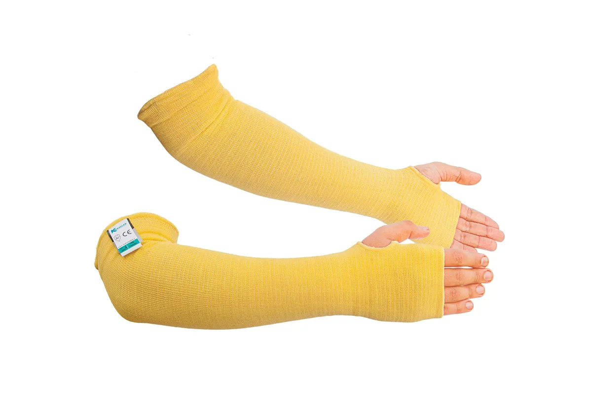 Kezzled Kezzled Kevlar Cut Resistant Sleeves Yellow 18 inches — product photo