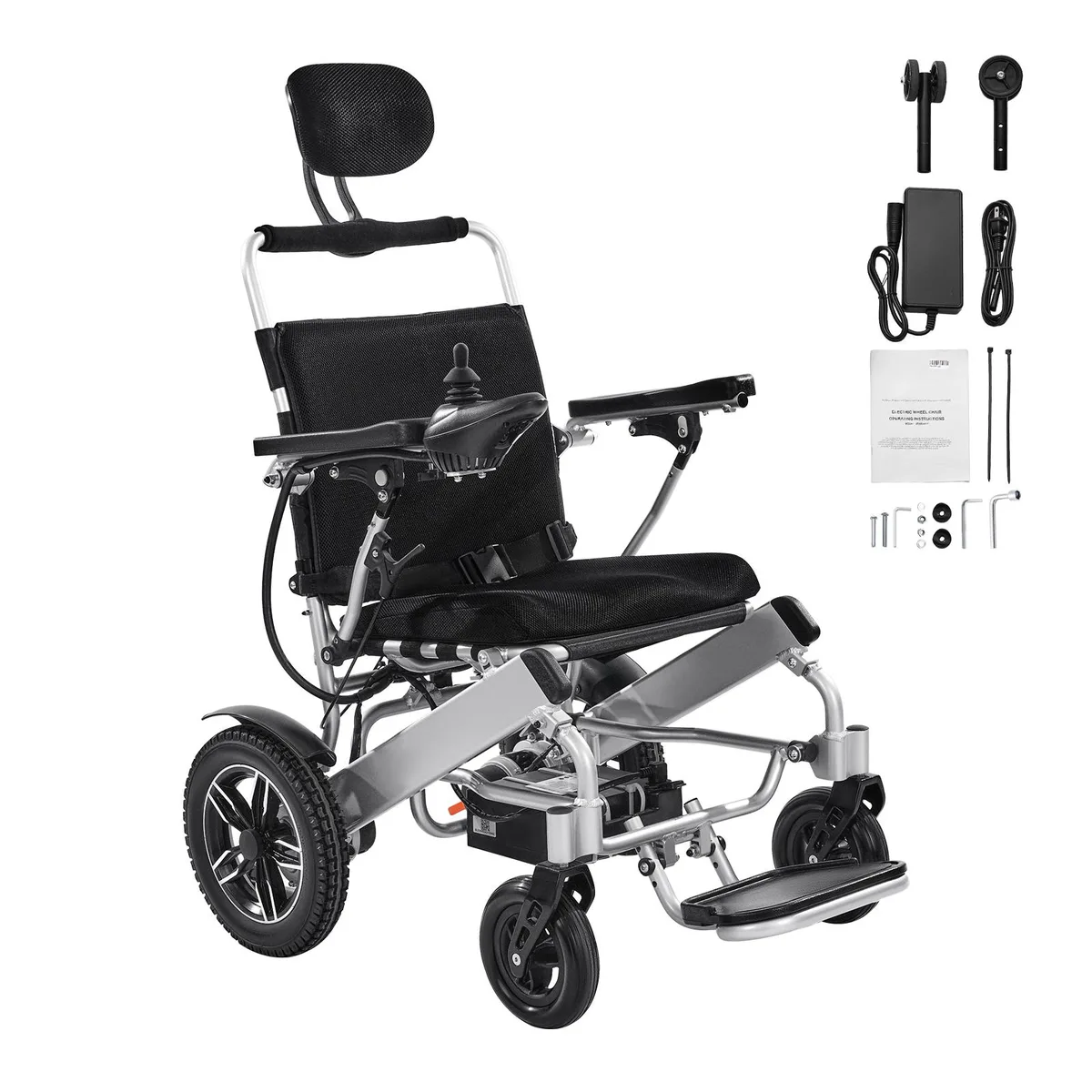 VEVOR VEVOR JRWD6012 Electric Wheelchair 13mi 300lbs 21in Flash Silver — product photo