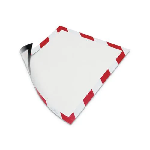 Durable Durable 4772132 Magnetic Sign Frame Red/White 8.5 x 11 2/Pk — product photo
