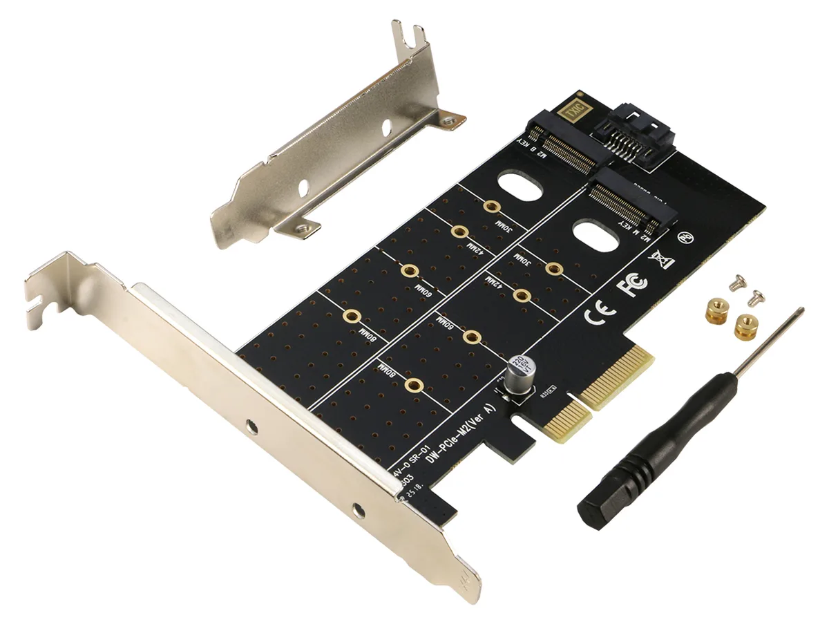 RIITOP RIITOP Dual M.2 PCIe &amp; SATA Expansion Card — product photo