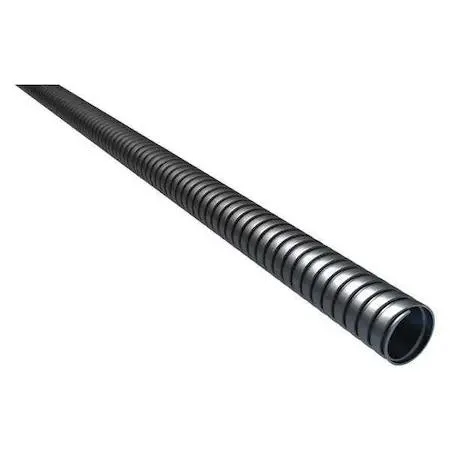 Zoro Select 3/8 inch flexible metallic conduit 25 ft coil zinc plated steel gray finish