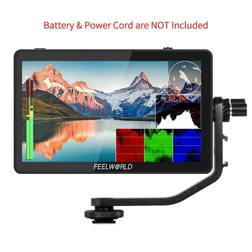 Feelworld Feelworld F6 PLUS V2 6 inch Touch Screen Monitor 1920x1080 8.4V DC Output Tilt Arm — product photo