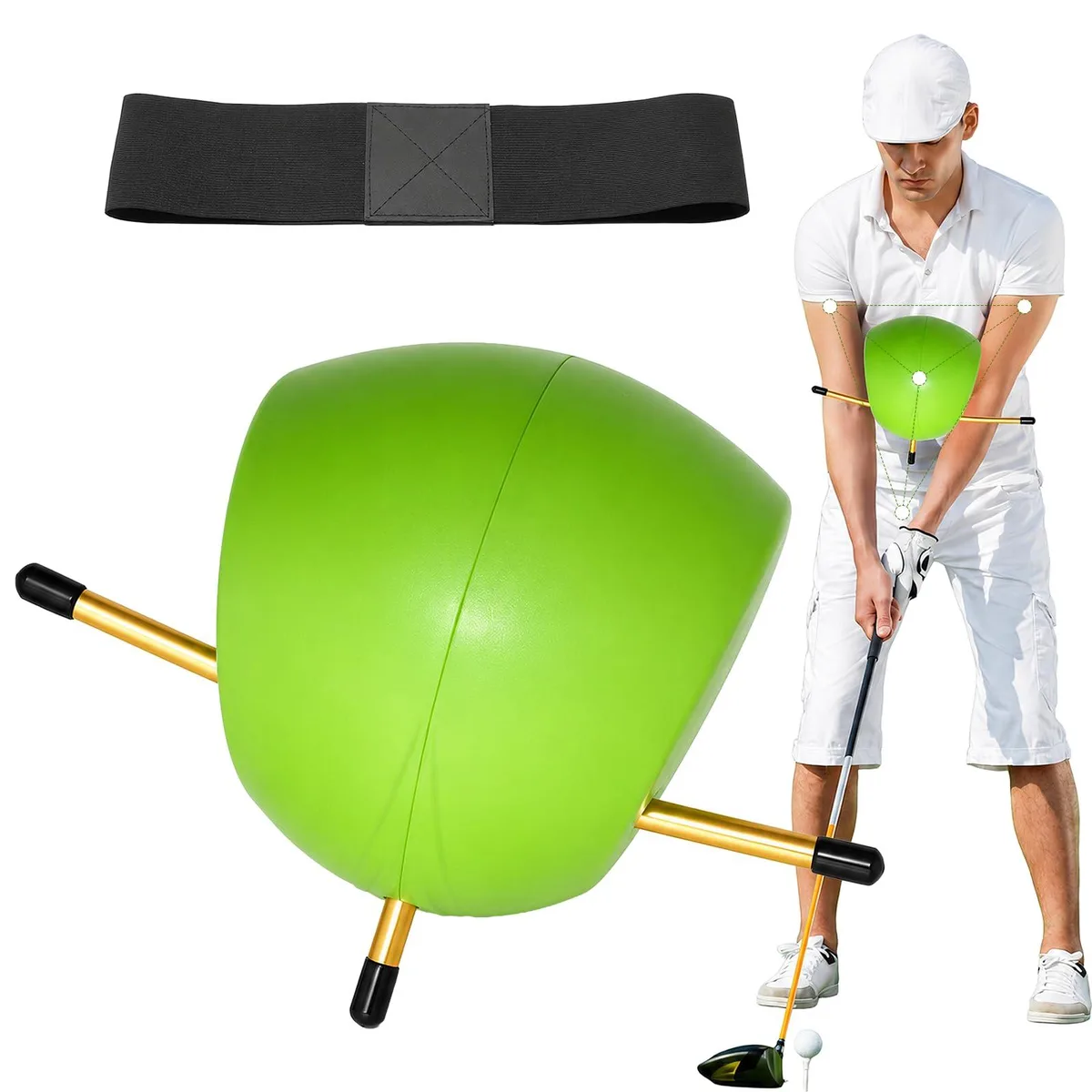 Golf Swing Trainer Posture Correction Ball green — product photo