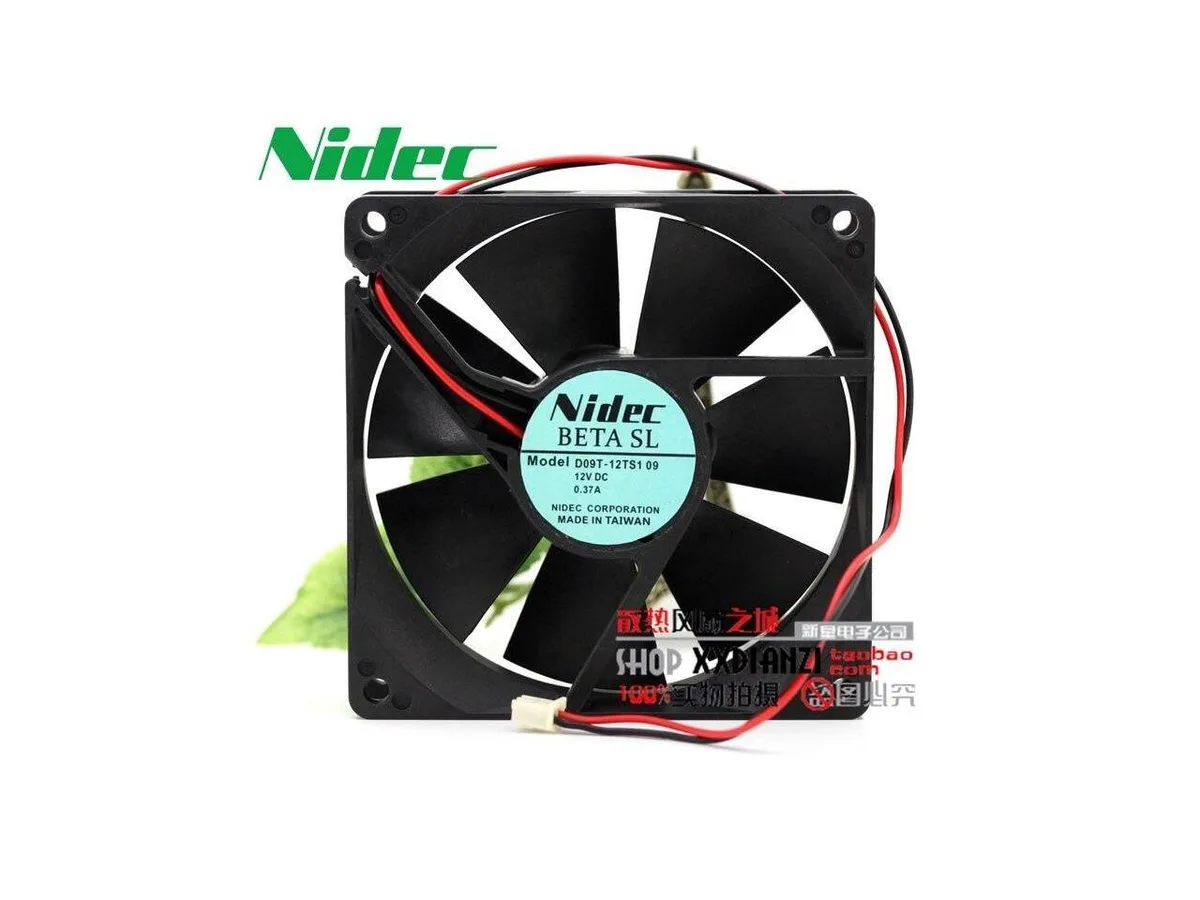 Fans Fans D09T-12TS1 9.2CM 9225 12V .37A two-wire case fan — product photo