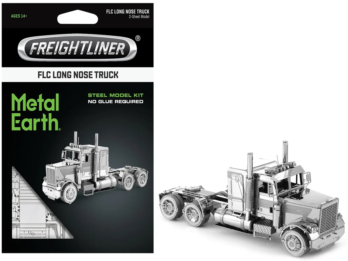 Metal Earth Metal Earth Freightliner FLC Long Nose Truck 106 parts Challenging Difficulty hobby collectible — product photo