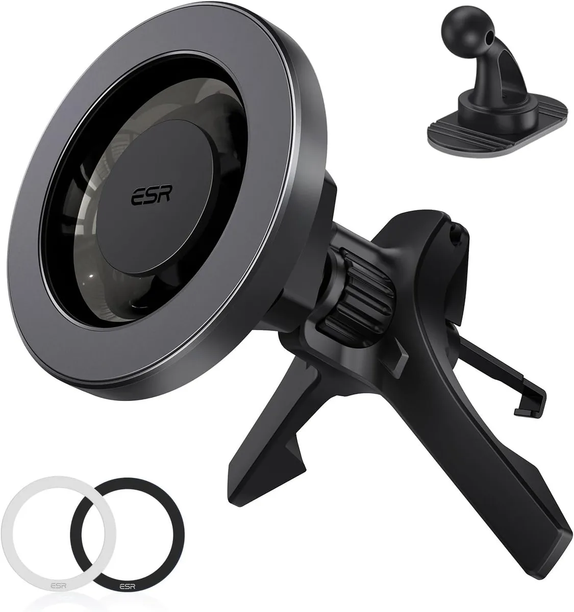 Keyence Keyence Magnetic Phone Mount Air Vent 360° 2 Metal Rings Charging Not Supported — product photo