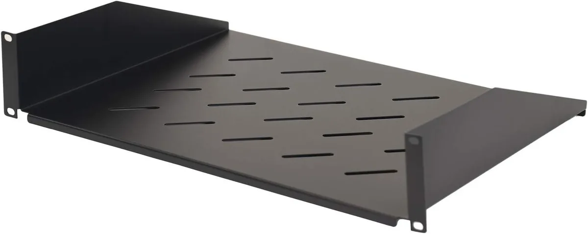 TAURKENAM TAURKENAM 2U Vented Cantilever Shelf 14" Deep 19" Rack 55 lb — product photo
