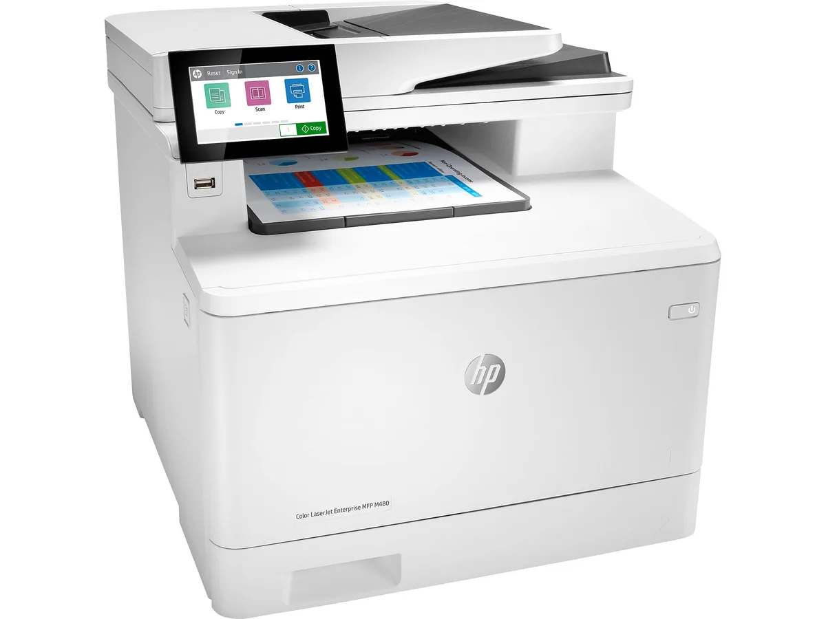 HP HP 3QA55A#BGJ LaserJet Enterprise MFP M480f 4-in-1 Color Laser Printer — product photo