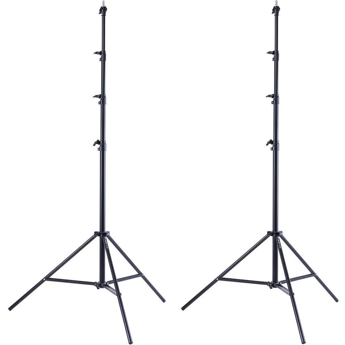 Flashpoint Brand Flashpoint Brand Pro Air-Cushioned Heavy-Duty Light Stand V2, Black, 2-Pack, 13 ft, 17 lbs — product photo