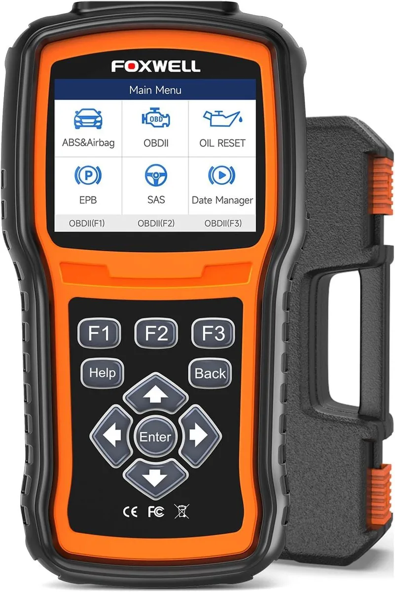 Handheld OBD2 scanner with colour screen and thick cable