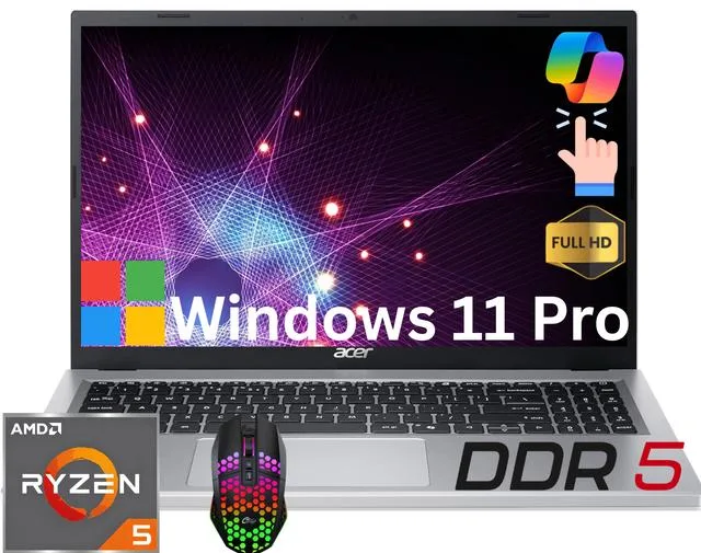 Acer America Acer Aspire 3 15 15.6" Touch Ryzen 5 7520U 16GB 512GB Silver — product photo