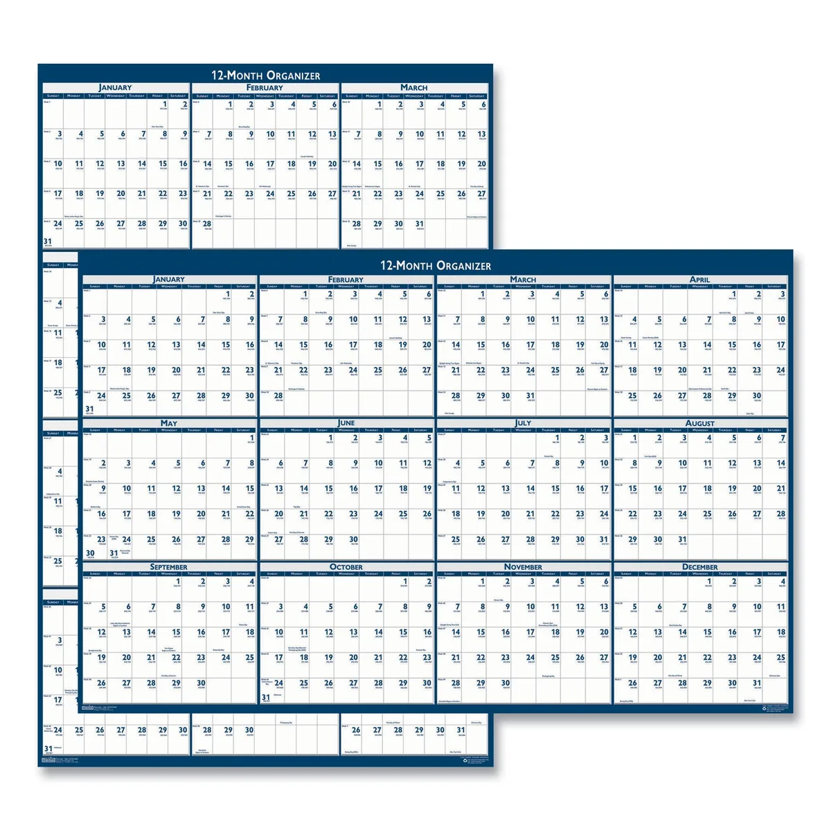 House of Doolittle House of Doolittle Reversible Erasable Yearly Wall Calendar 24 x 37 2026 — product photo