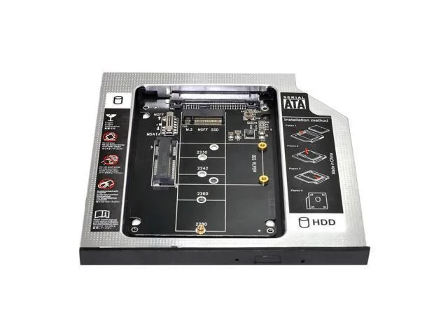 LORDWORLD LORDWORLD MSATA NGFF B/M-Key SSD to Slimline SATA 13Pin Caddy Case 9.5mm — product photo
