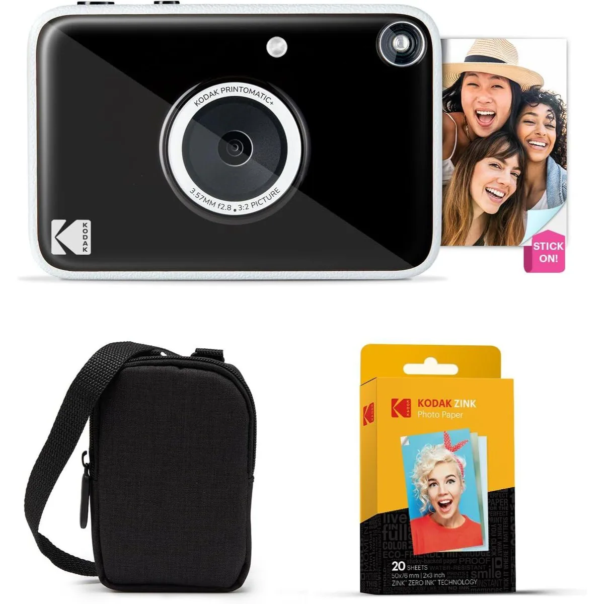 Kodak Kodak Printomatic+ 10MP instant film camera bundle with 20 prints — product photo