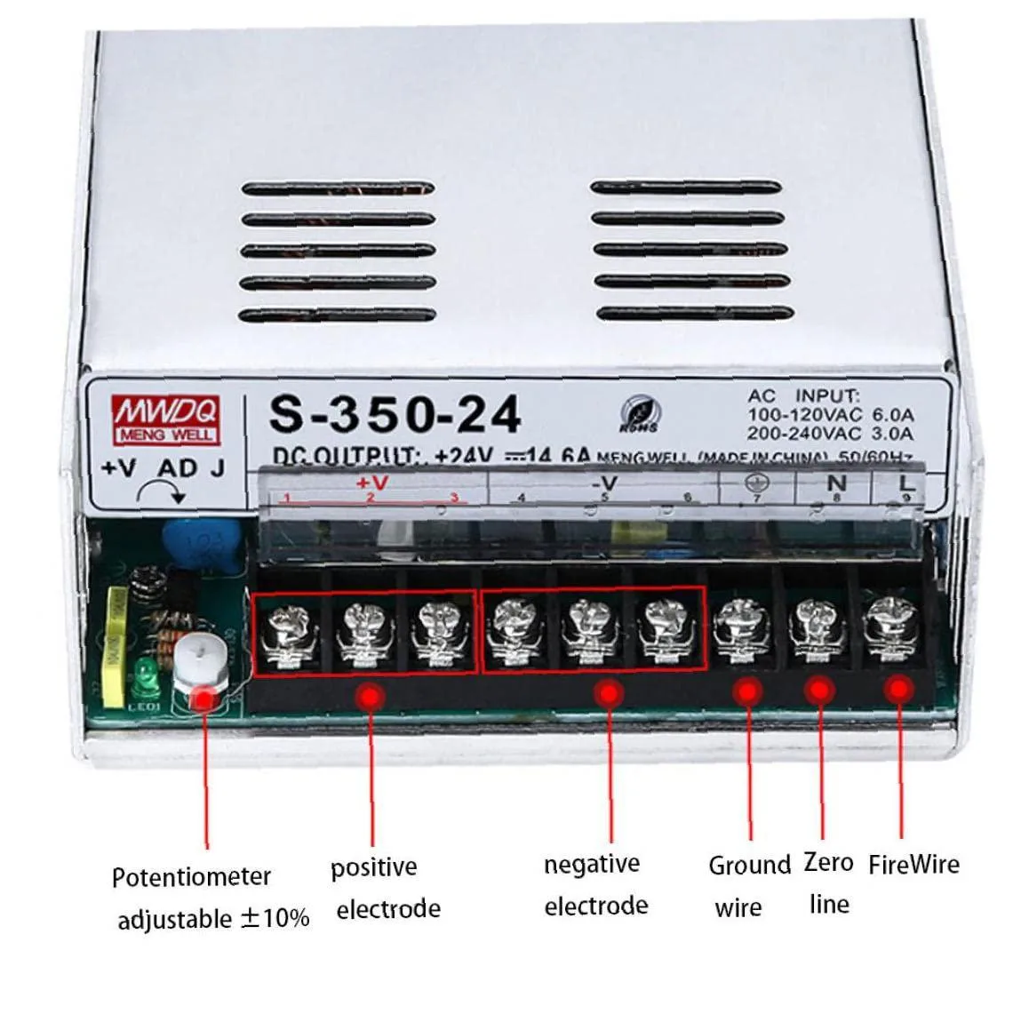 myVolts myVolts S-350-24v 24V 350W AT Power Supply — product photo
