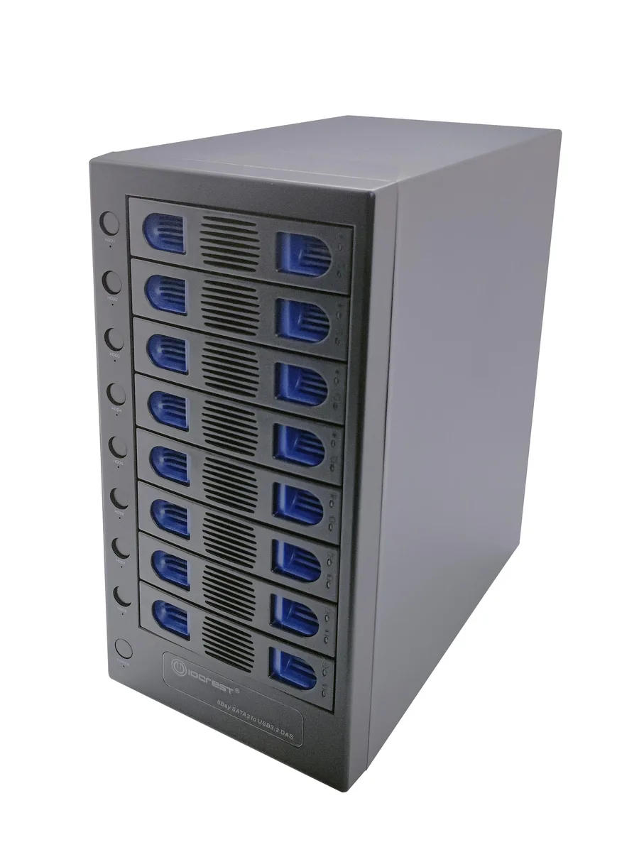 Syba Syba SY-ENC50125 8-bay USB 3.2 10Gbps Type-C drive enclosure — product photo
