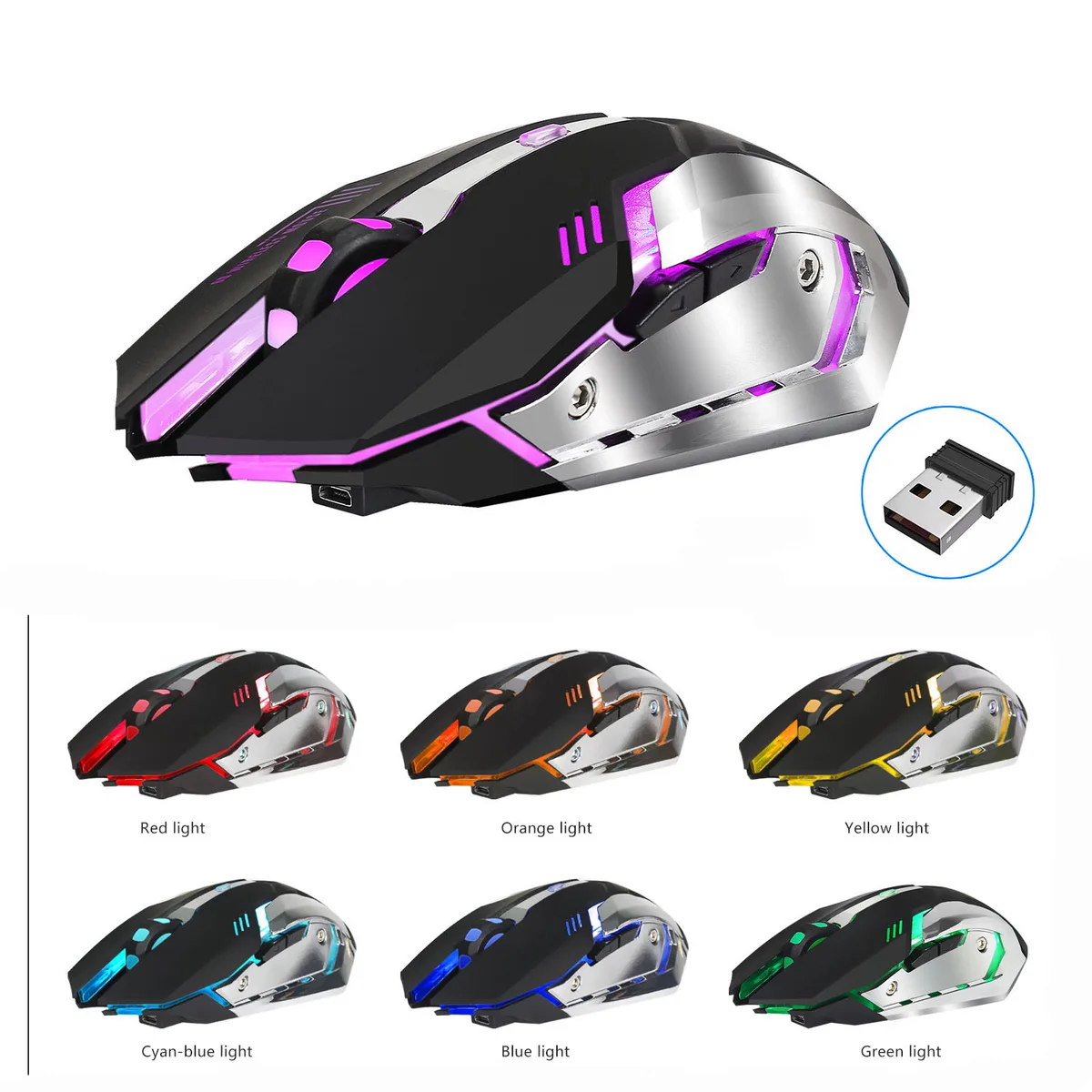 Jansicotek Jansicotek M10 Wireless Gaming Mouse 2400 DPI Left Hand Black — product photo