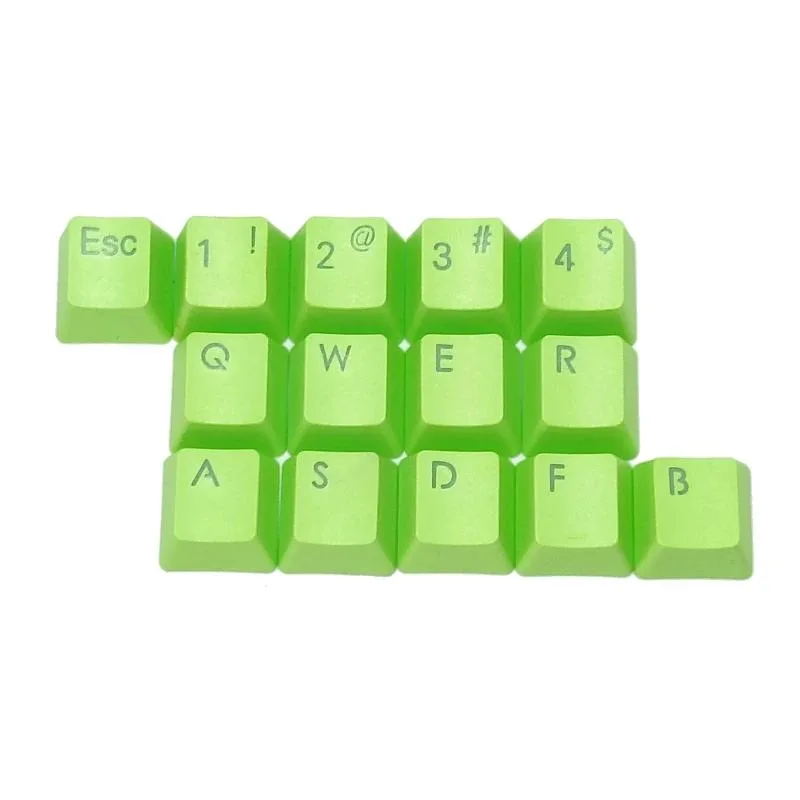 YINGHUA YINGHUA 14 Key PBT Keycap Set Green OEM Profile 81/87/104 Cherry MX — product photo