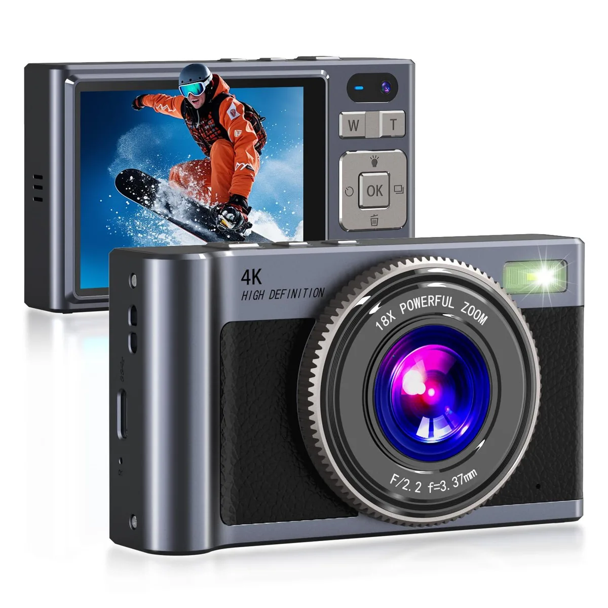 Forc X02 PRO Grey dslr camera 64MP 18X 2.8in 64GB card — product photo