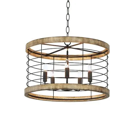 Maxim Mfg. Maxim Mfg. 12515DWBK Homestead 24" 5-Light Chandelier — product photo