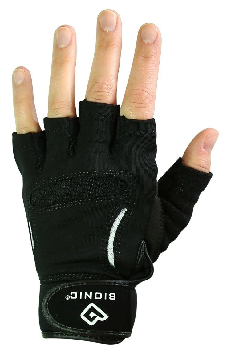 Bionic Bionic Women's Synthetic Leather ReliefGrip SRG Fitness Gloves Black Large — product photo