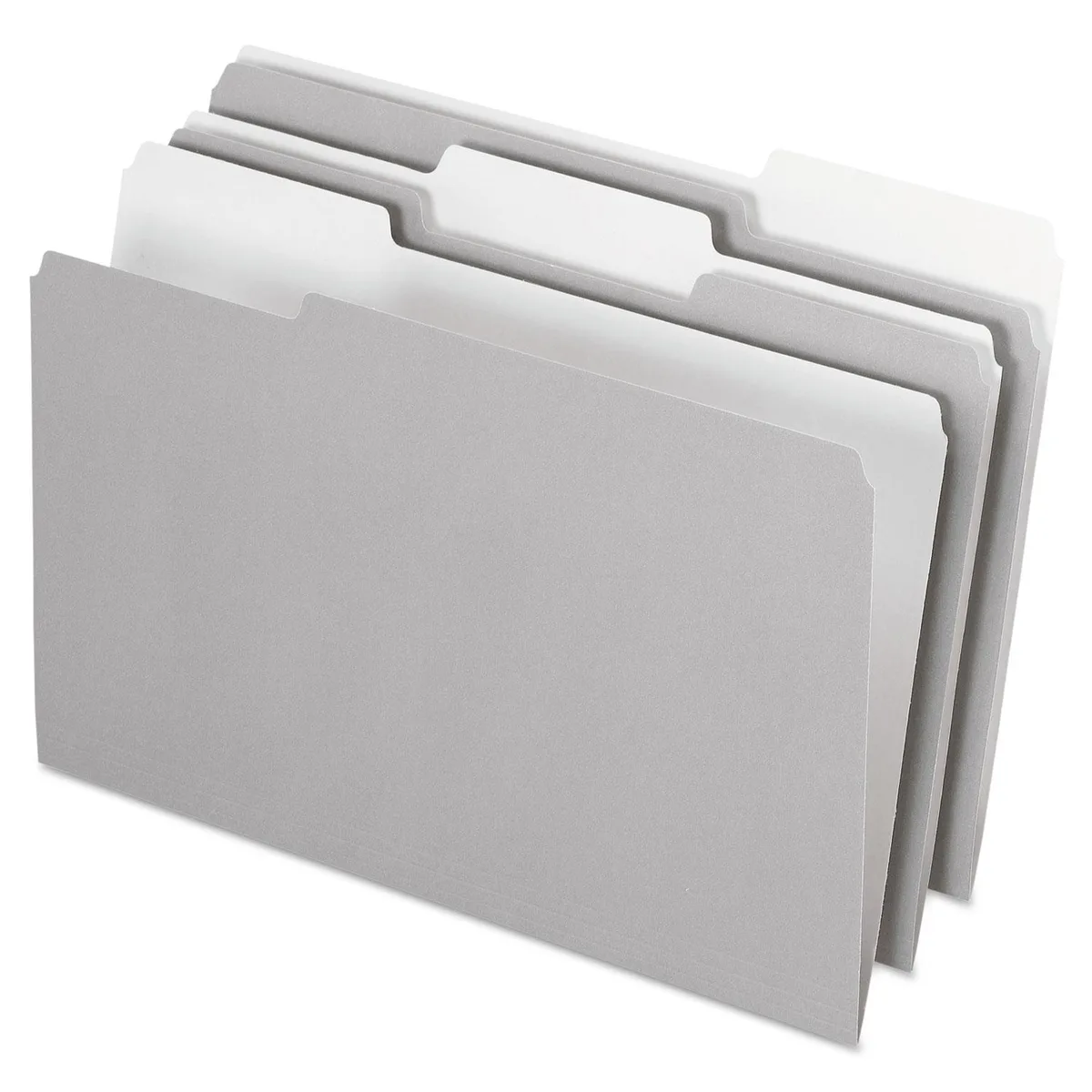 Pendaflex Essentials Pendaflex Essentials 435013GRA Interior File Folders 1/3 Cut Top Tab Legal Gray 100/Box 11 pt — product photo
