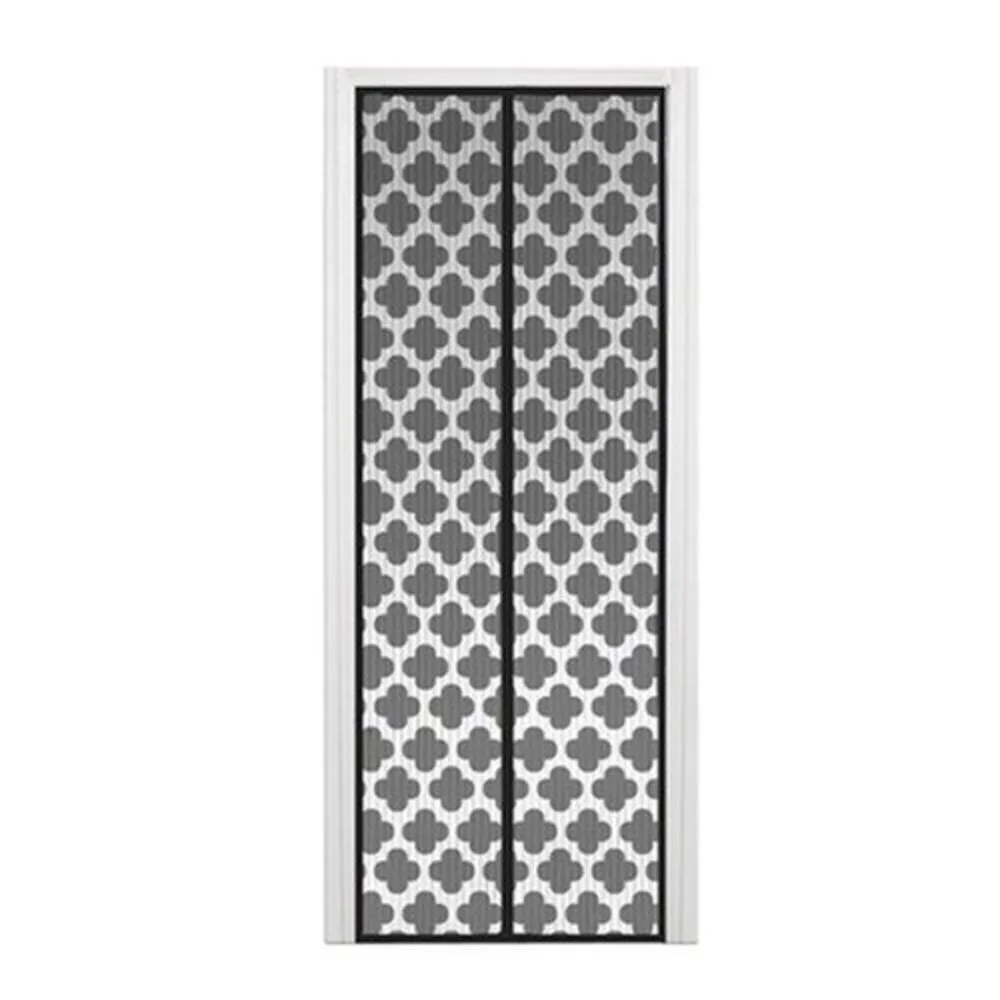 As Seen On TV As Seen On TV PG93753 Hands-Free Mesh Door Floral Black 12 velcro 20 pins — product photo