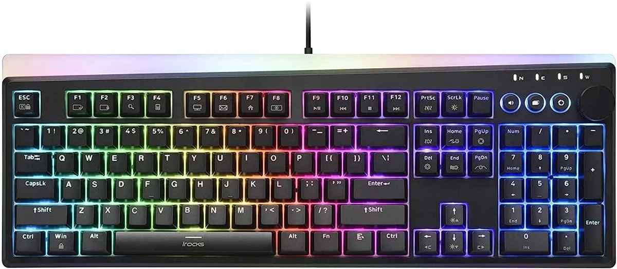 TUKO TUKO K71M RGB Mechanical Gaming Keyboard Blue Switches 107 Keys PBT Keycaps Black — product photo