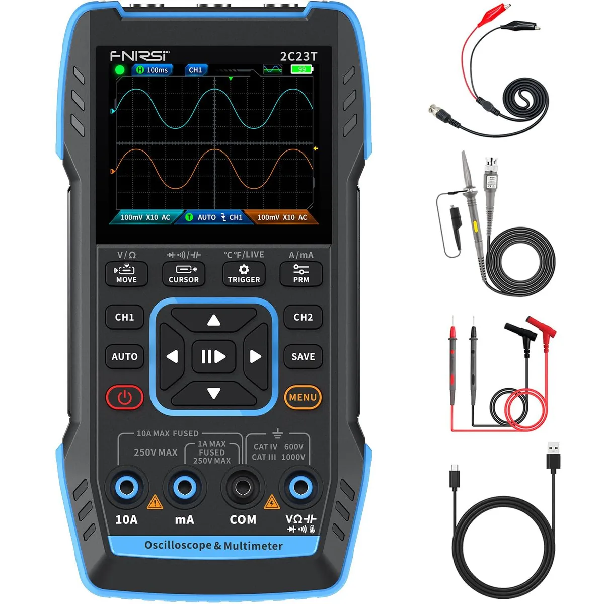 WUQ WUQ 2C23T 3-in-1 Oscilloscope Multimeter Generator 10MHz 50MSa/s 10000 Counts — product photo