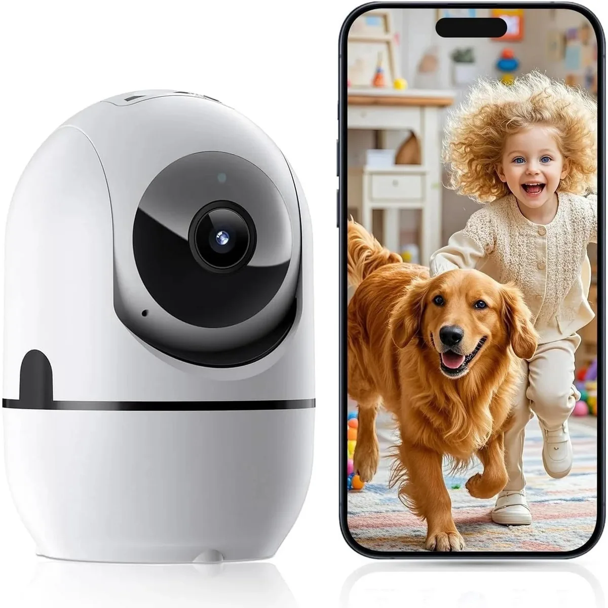 Picturesky Picturesky 3MP Indoor PTZ Wireless Surveillance Dual-Band 2.4/5GHz Night Vision 360° — product photo