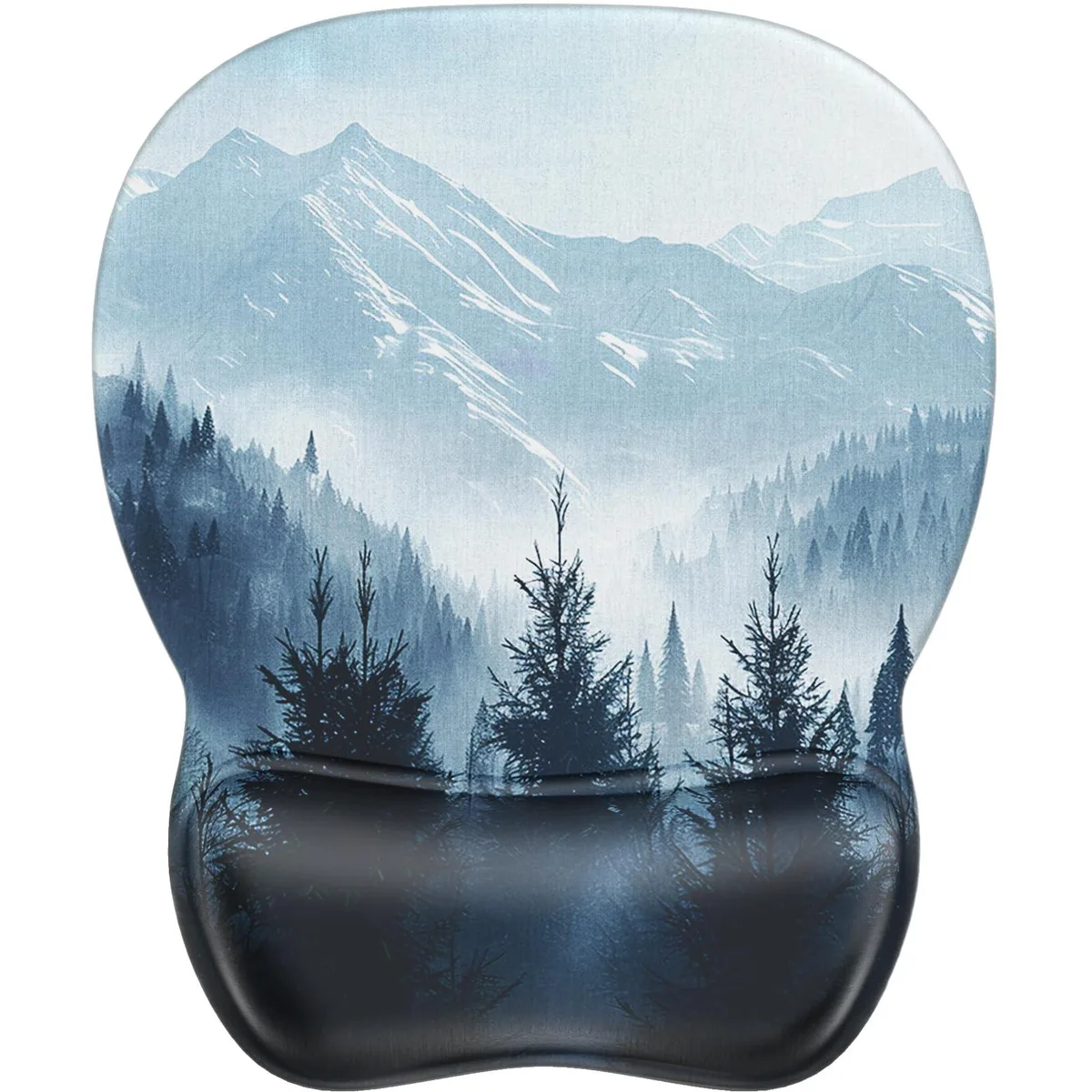  MROCO Ergonomic Mouse Pad with Gel Wrist Rest 9.4 x 8.1 in Cloud Forest — product photo