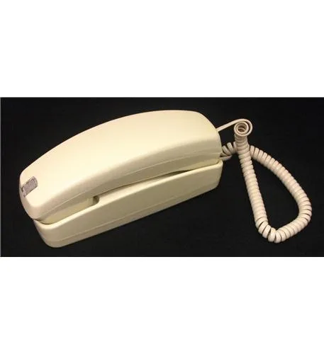 Ivory corded telephone with lighted dial pad and visual ringer