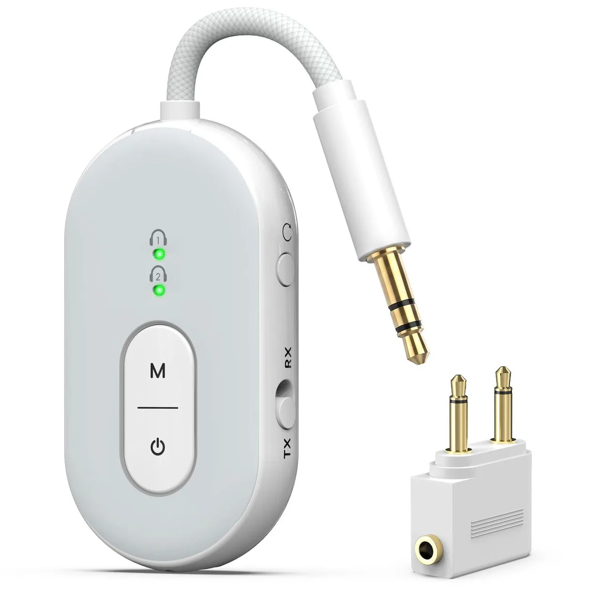  Wothfav BT-20 Bluetooth 5.3 Transmitter Receiver 25hr 3.5mm AUX car electronics accessory — product photo