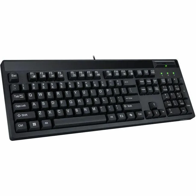 Adesso Adesso EASYTOUCH-130SB wired mechanical keyboard red switches smart card reader Copilot key 104-key — product photo