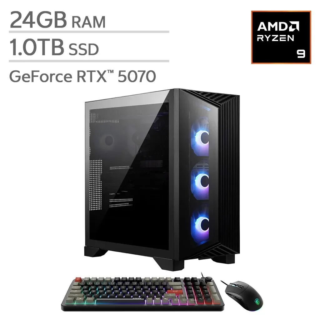 MSI MSI Aegis ZS2 Desktop Ryzen 9 9900X RTX 5070 24GB 1TB — product photo