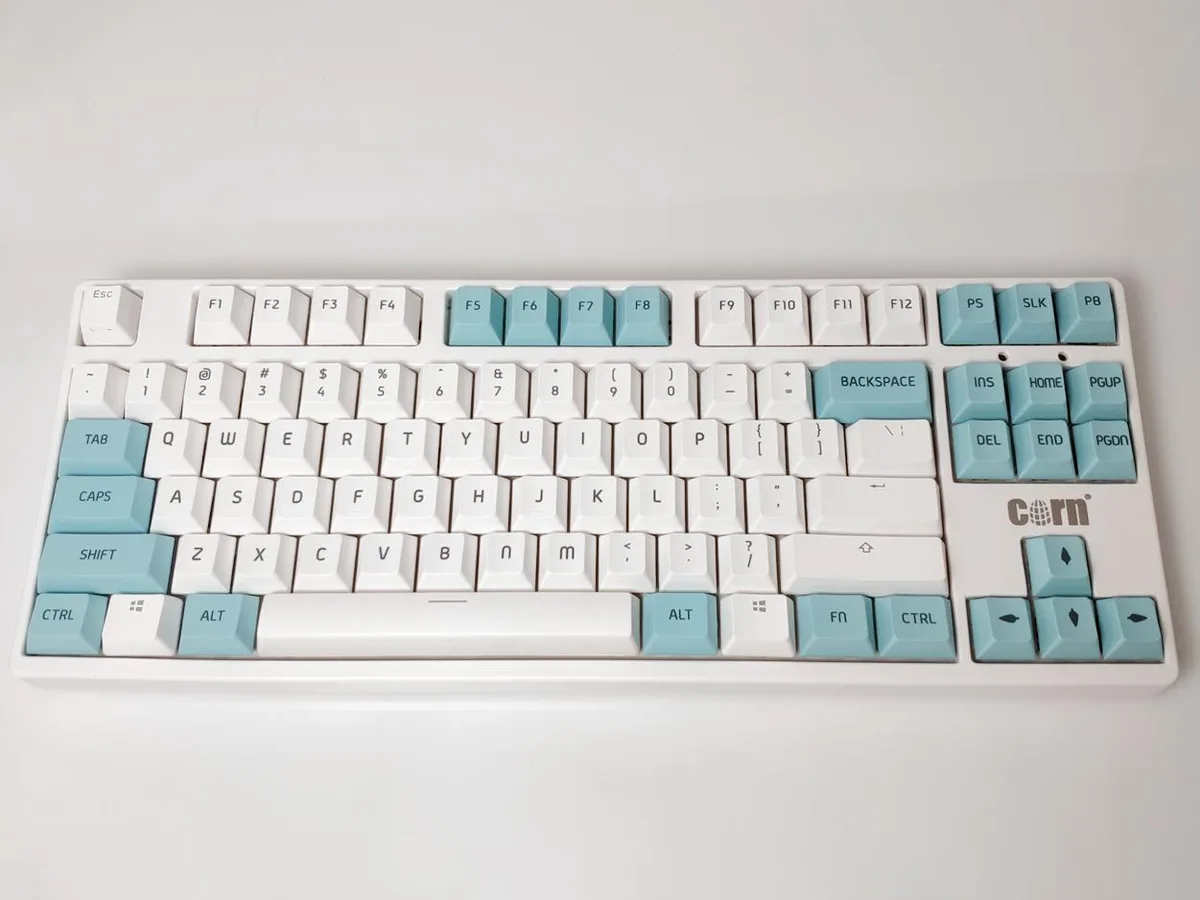 LANGTU LANGTU F87 87-Key Mechanical Gaming Keyboard Brown Switch White LED Totoro-White Base — product photo