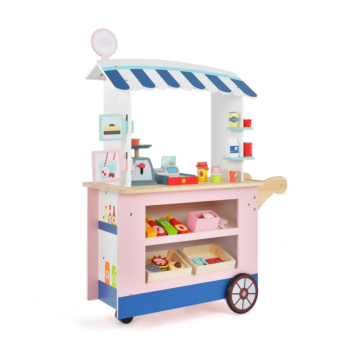 SlickBlue SlickBlue Toy Cart Play Set with POS Machine and Scale 30pcs 29.5x12x40in — product photo