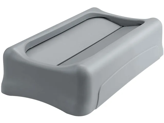 Rubbermaid Commercial Rubbermaid Commercial 267360GYCT Slim Jim Swing Lid Gray 4 Pack — product photo