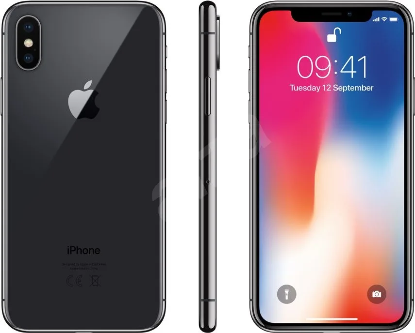 Apple Apple iPhone X 5.8" 64 GB Space Gray cell phones - unlocked — product photo