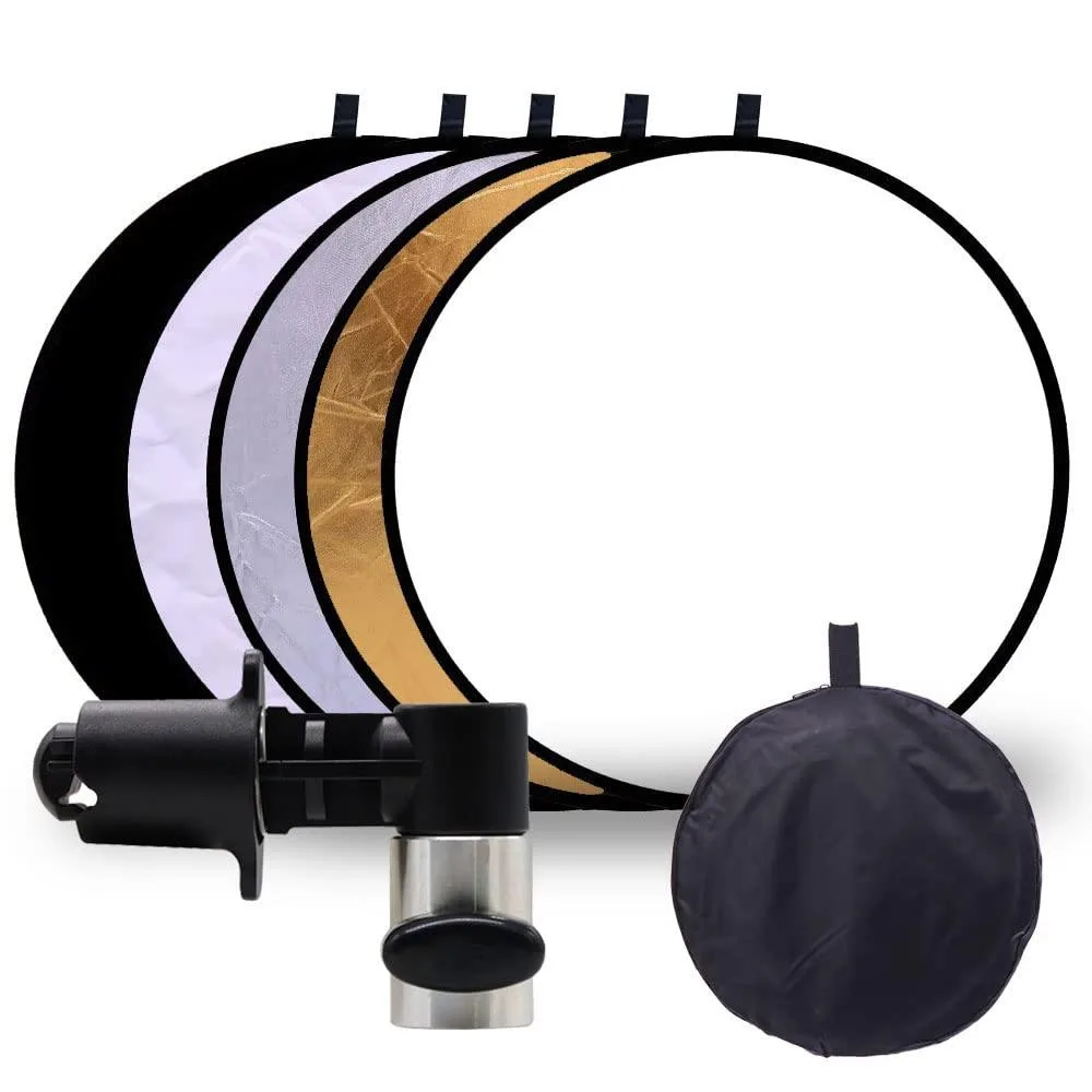  QQRASOAL 24in 5-in-1 Photography Reflector with Clip and Bag — product photo