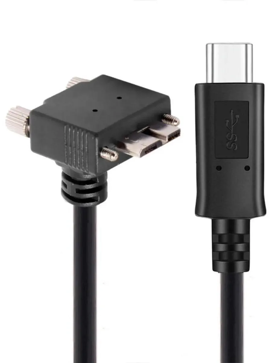 SMUGDESK SMUGDESK 90° UpAngled USB-C to Micro USB 3.0 Cable with Screw Mount — product photo