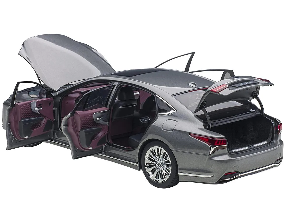 Autoart Autoart Lexus LS500h Manganese Luster Gray Crimson Black Interior 1/18 Vehicle — product photo